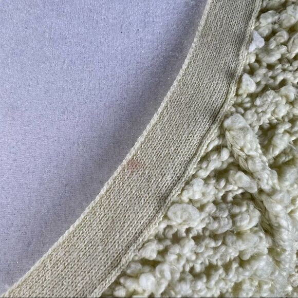 FREE PEOPLE Medium Yellow Popcorn Oversized Long Sleeve Hi Lo Cotton Sweater - Picture 8 of 12